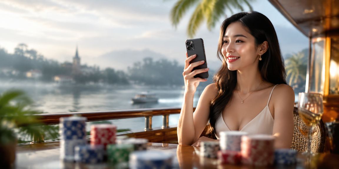 Người chơi tại Đà Lạt thử trò chơi mới trên điện thoại khi ngồi cà phê buổi sáng